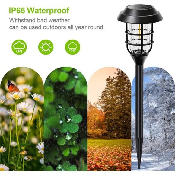 Solar Pathway Lights 8 Pack Outdoor Waterproof LED Garden Yard Patio Landscape - Picture 6 of 8